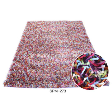 100% polyester Viscose Shaggy Rug